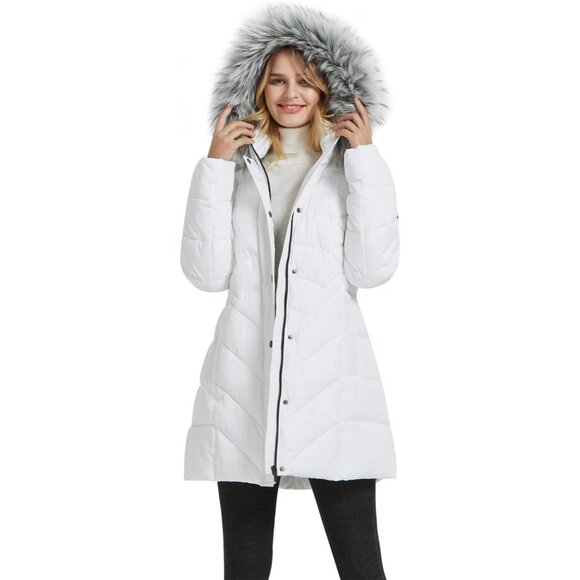 Chic Water-Resistant Women's Winter Coat with Insulated Pockets - Sizes XS-3XL